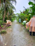 Hội Nông dân xã Bàn Long thực hiện tuyến đường hoa